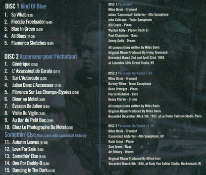 Kind Of Blue / Ascenseur Pour L'echafaud / Somethin' Else