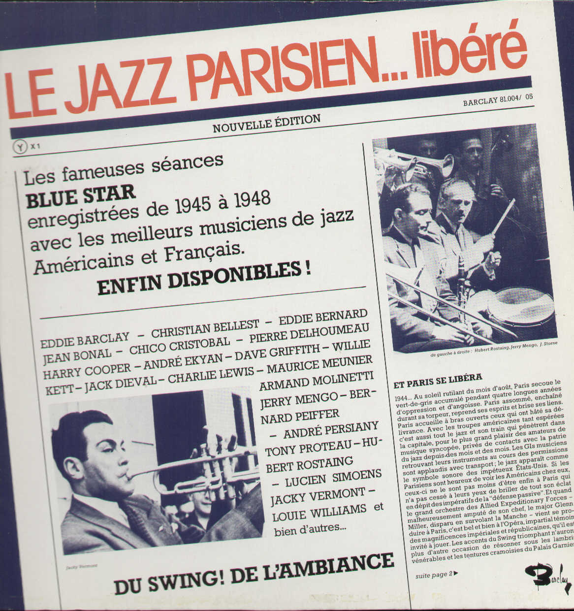 Le Jazz Parisien Libere 1945-1947