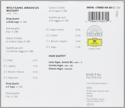 String Quartets K.589 & 590 Streichquartette