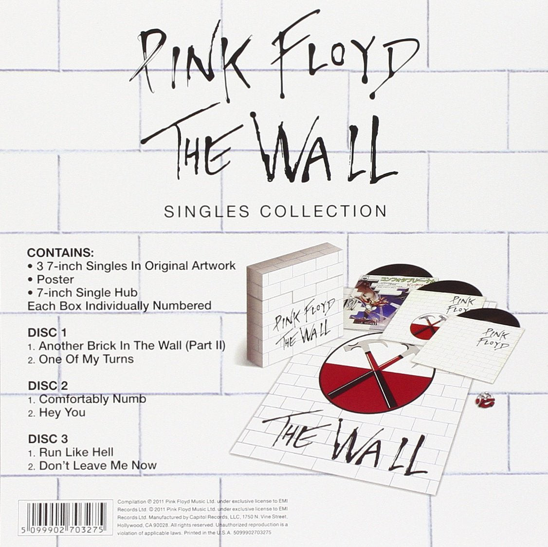 The Wall Singles Collection 3X45 Boxset Limiteed Edition