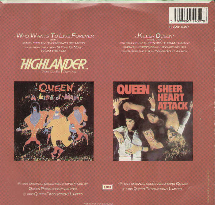 Who Wants To Live Forever / Killer Queen