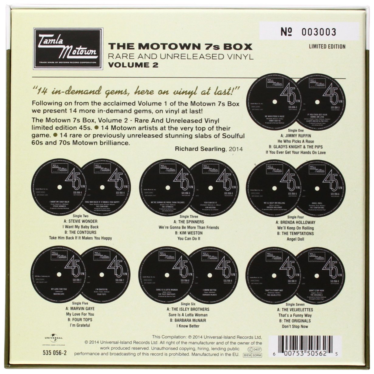 The Motown 7S Box - Rare And Unreleased Vinyl Volume 2