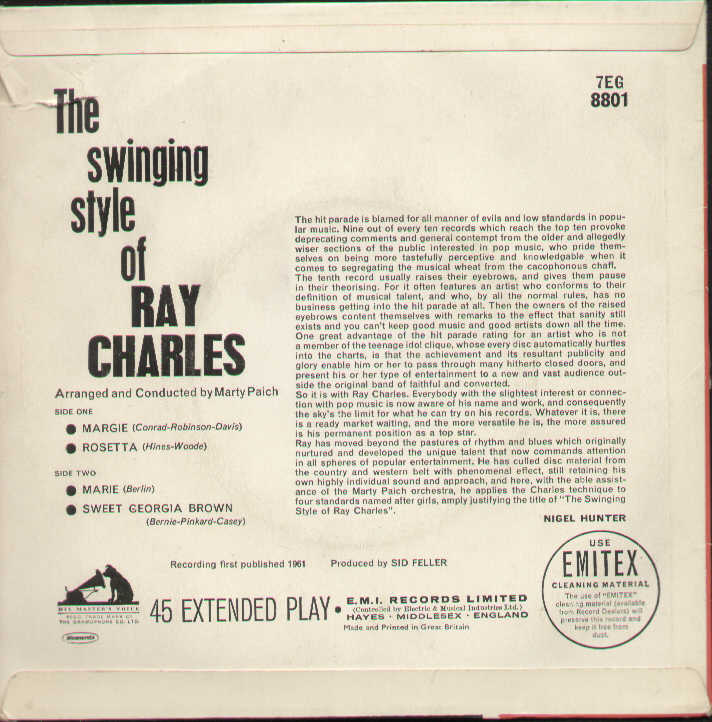 The Swinging Style Of Ray Charles Ep