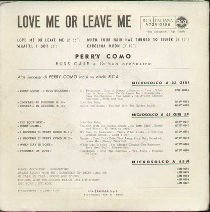 Love Me Or Leave Me / What'll I Do / When Your Hair Has ...