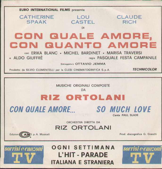 Con Quale Amore Con Quanto Amore / So Much Love
