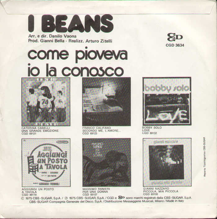 Come Pioveva / Io Non La Conosco
