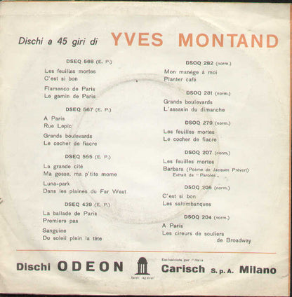 Les Feuilles Mortes / Le Cocher De Fiacre