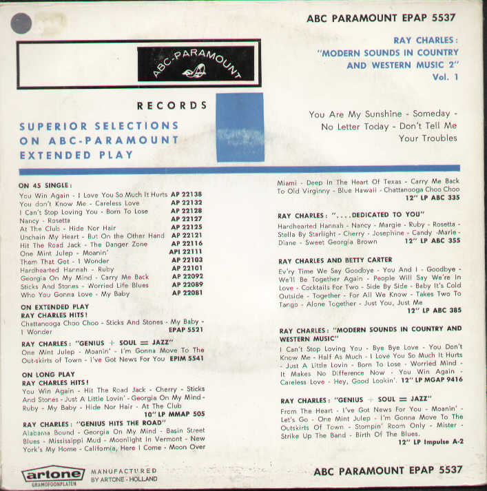 Modern Sounds In Country And Western Music Vol.2 Ep