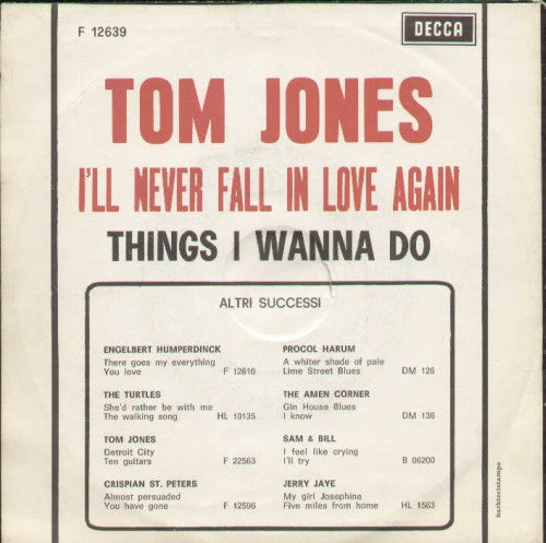 I'll Never Fall In Love Again / Things I Wanna Do
