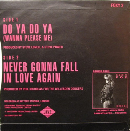 Do Ya Do Ya Wanna Please Me / Never Gonna Fall In Love Again
