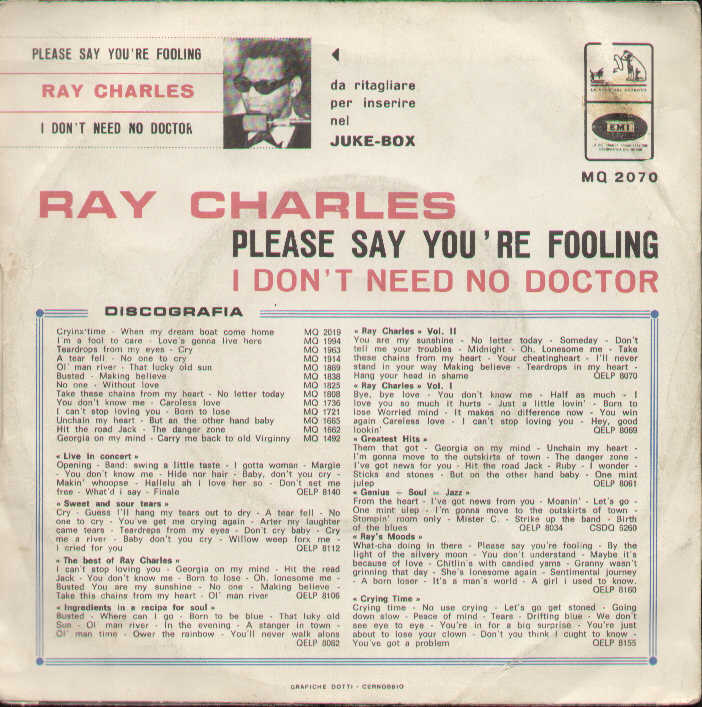 Please Say You're Fooling / I Don't Need No Doctor