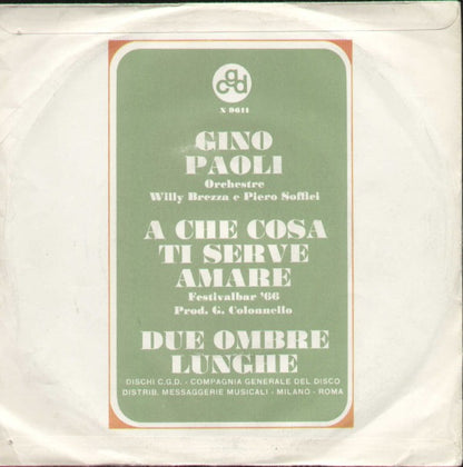 A Che Cosa Ti Serve Amare/Due Ombre Lunghe