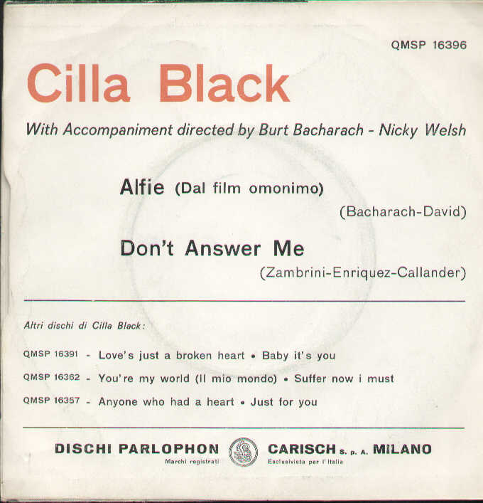 Alfie / Don't Answer Me