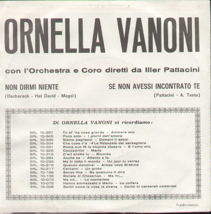 Non Dirmi Niente / Se Non Avessi Incontrato Te