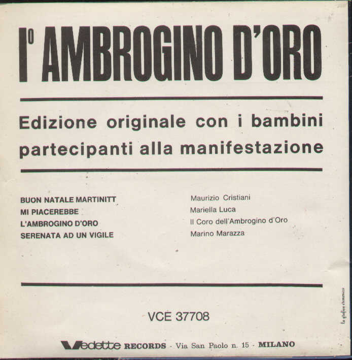 Buon Natale Martinitt / Mi Piacerebbe / L'ambogino ...