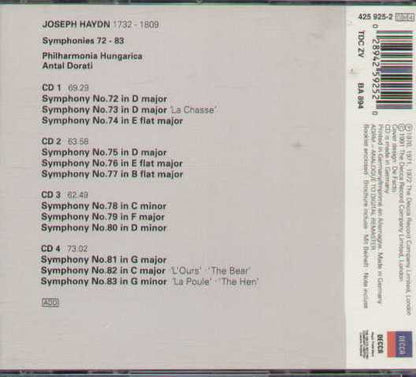 Symphonies Vol.6 N 72-83