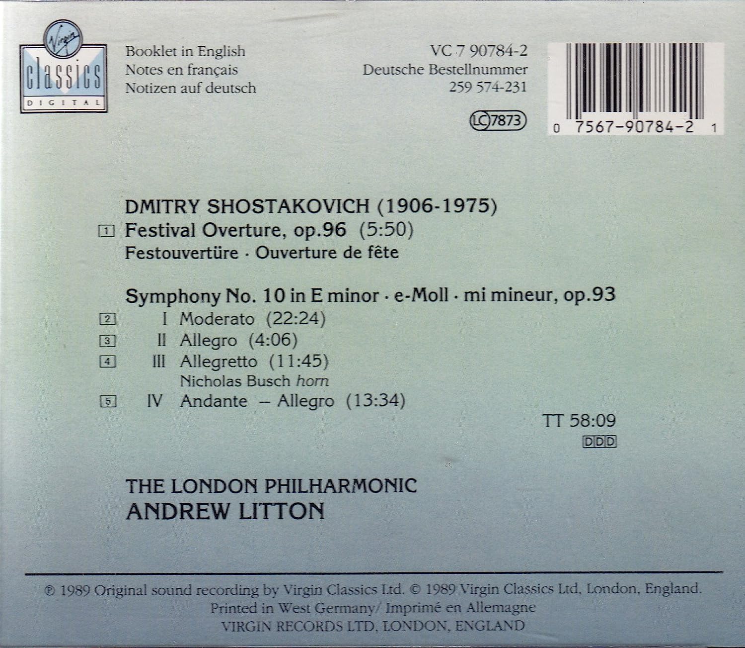 Symphony N.10 Festival Overture