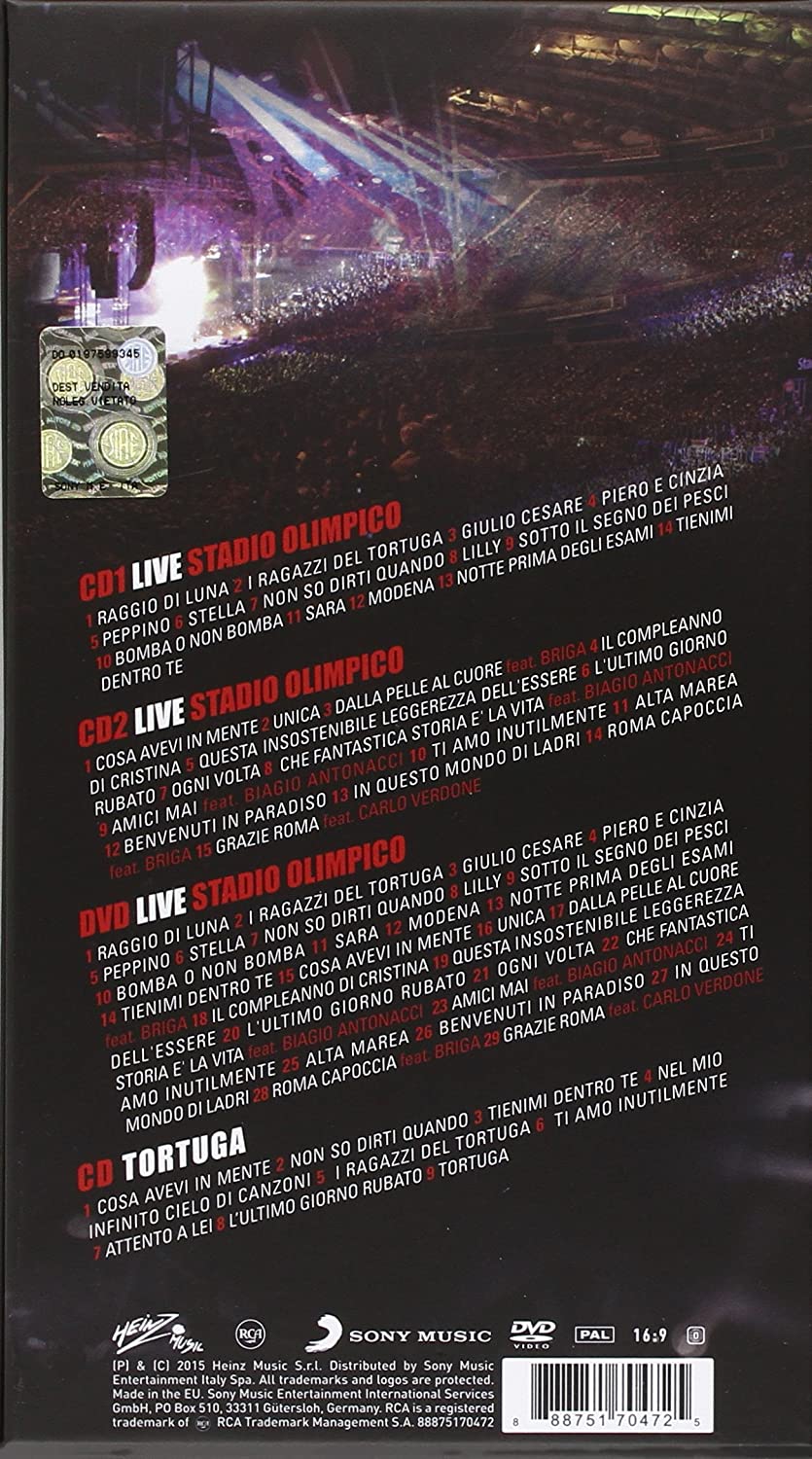 Tortuga Un Giorno In Paradiso - Stadio Olimpico 2015 BOXSET