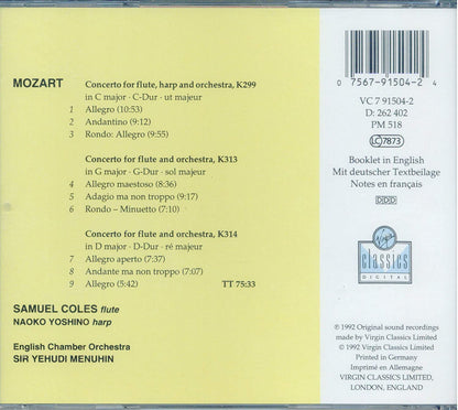 Concertos Pour Flute K313 & K314