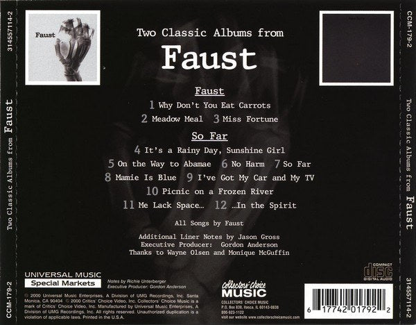 Two Classic Albums From Faust Faust 7 So Far