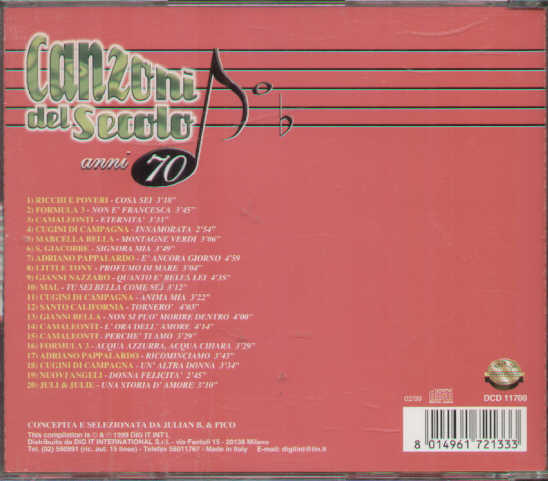Canzoni Del Secolo Anni 70