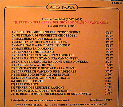 Il Festino Nella Sera Del Giovedi Grasso Avanti Cena