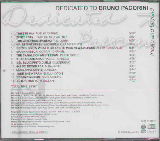 Dedicated To Bruno Pacorini Trieste And Beyond