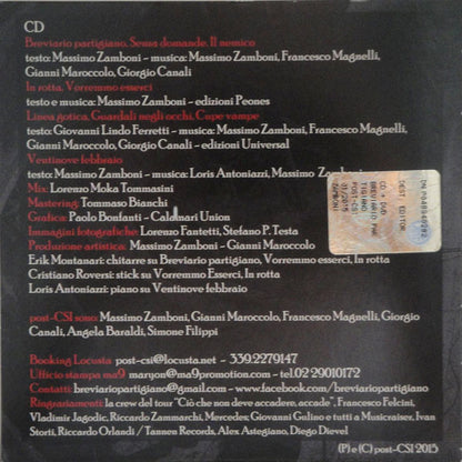 Breviario Partigiano Cd+Dvd Boxset Limited Edition