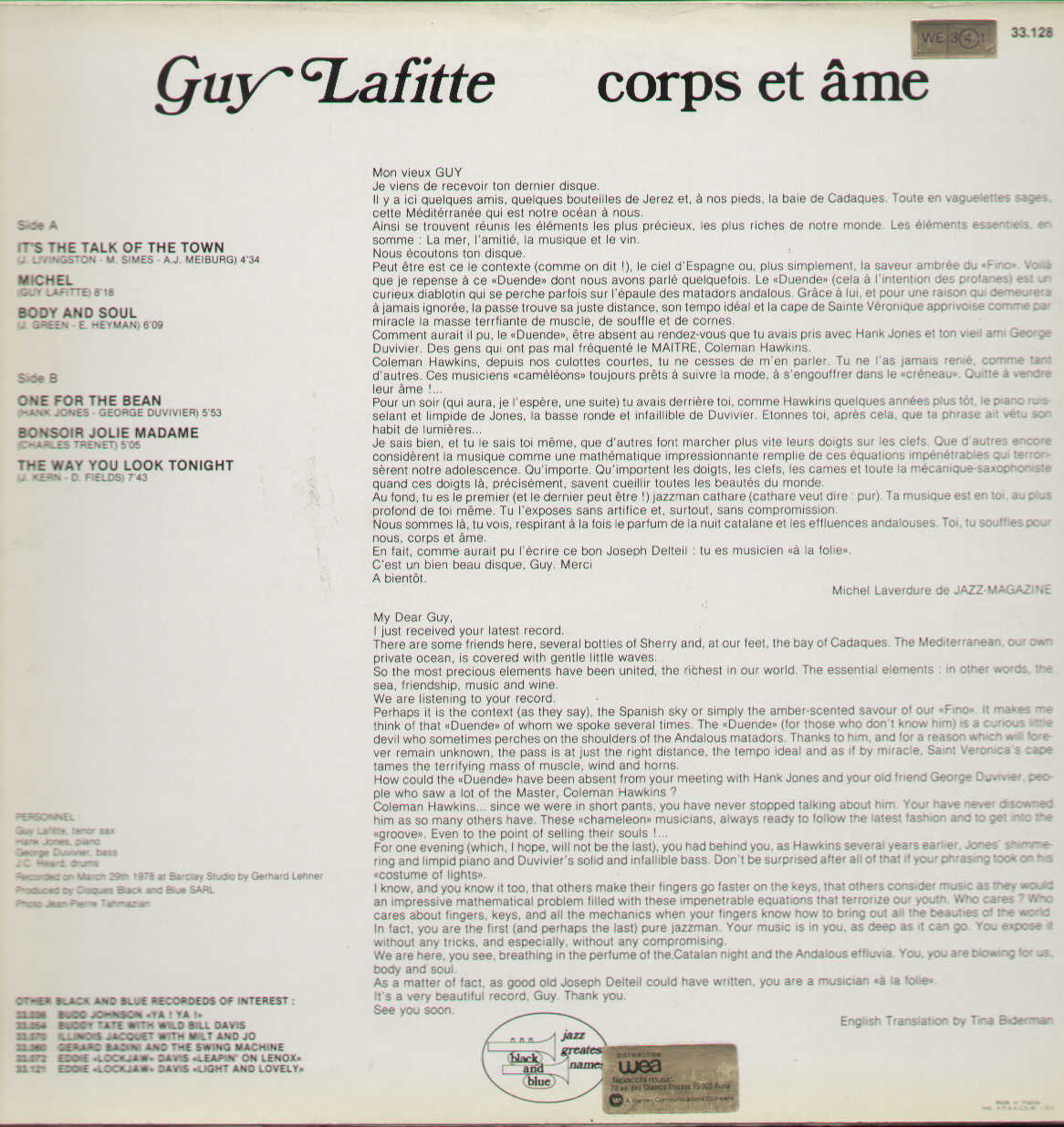 Corps Et Âme