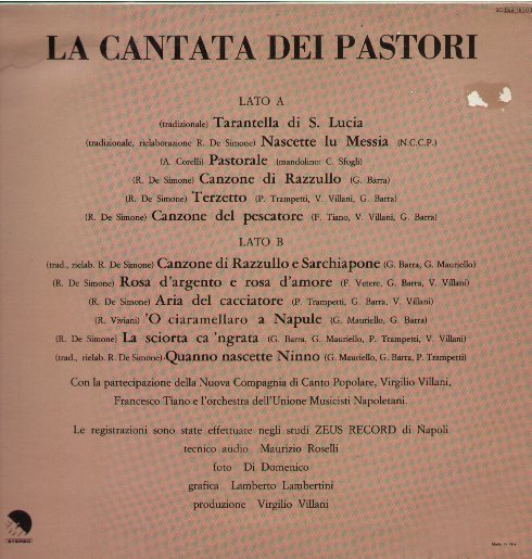 La Cantata Dei Pastori