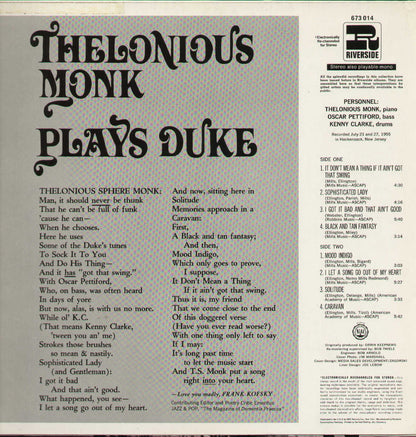 Thelonious Monk Plays Duke