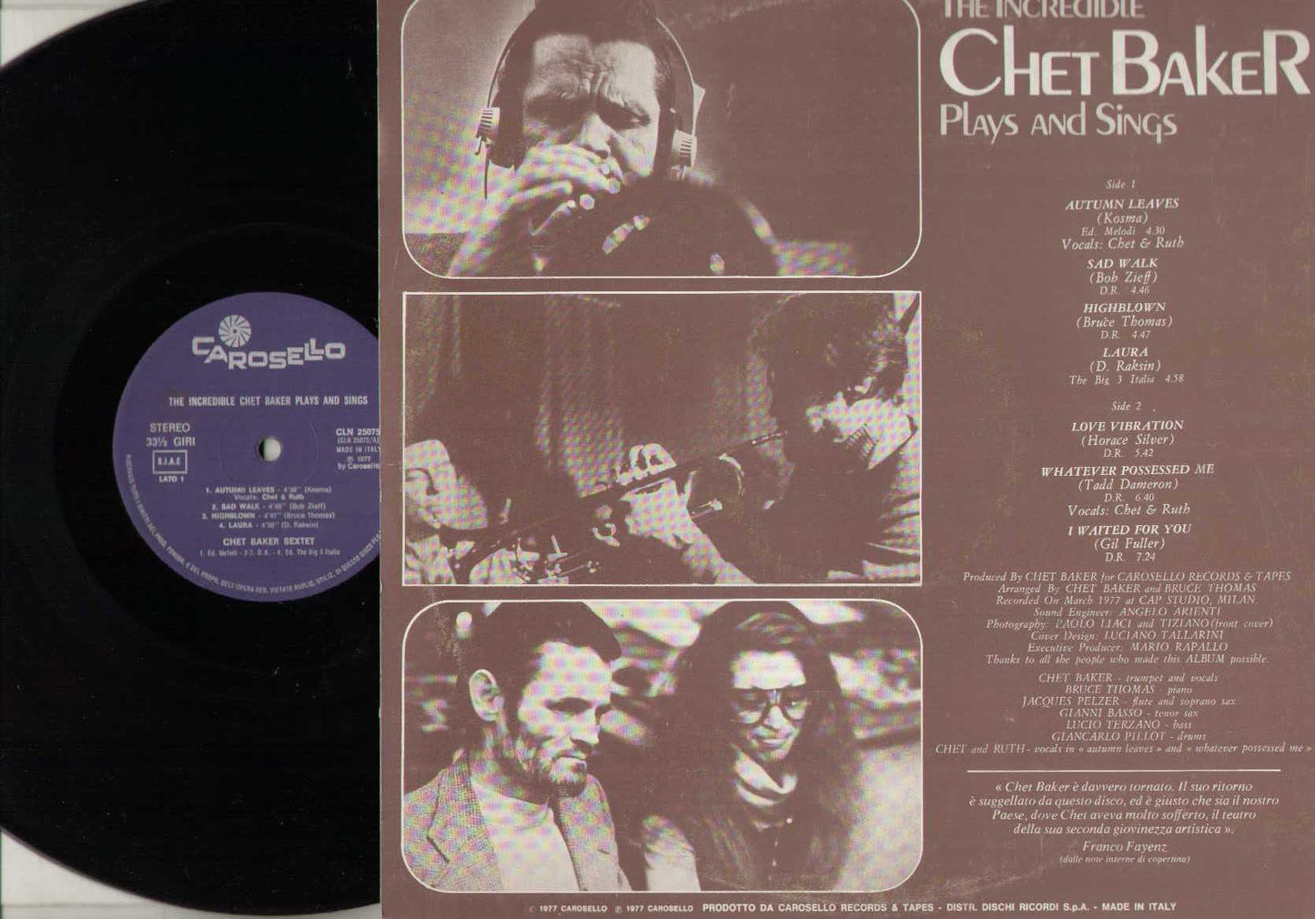 The Incredible Chet Baker Plays And Sings