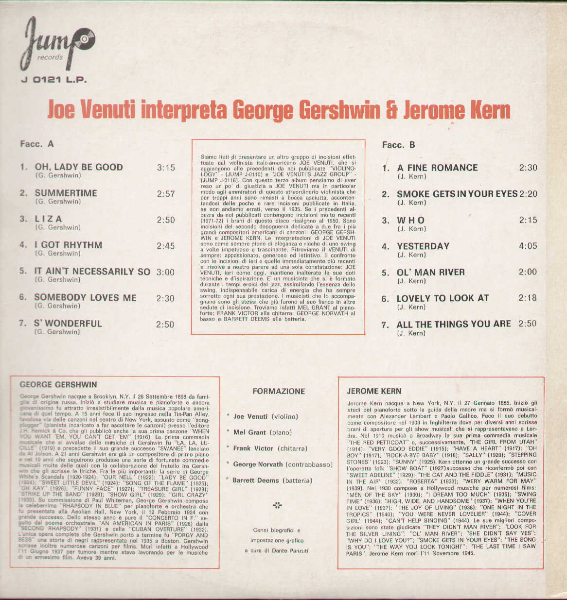 Interpreta George Gershwin & Jerome Kern