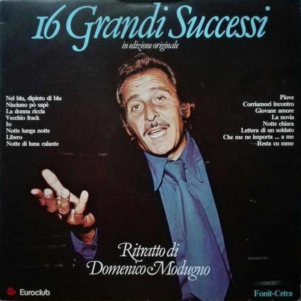 Ritratto Di Domenico Modugno 16 Grandi Successi..
