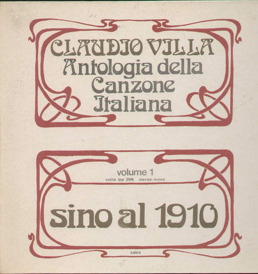 Antologia Della Canzone Italiana Vol.1 Sino Al 1910