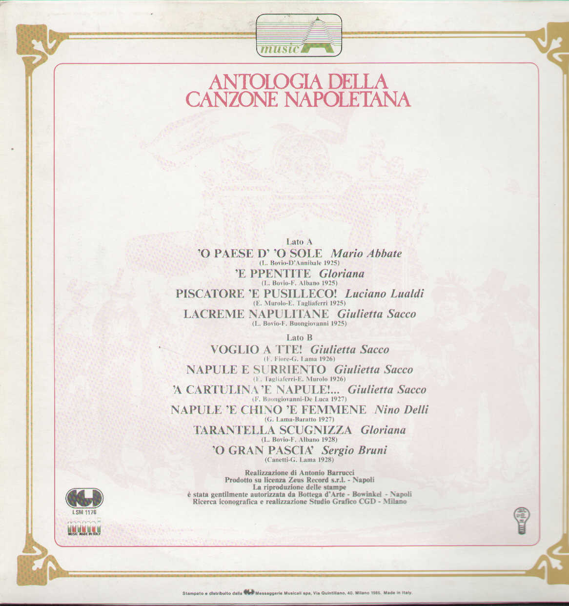 Antologia Della Canzone Napoletana Attraverso Gli Anni Vol.7