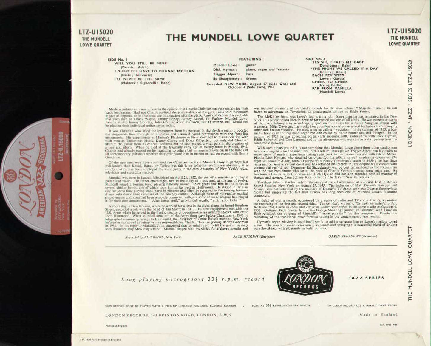 Mundell Lowe Quartet