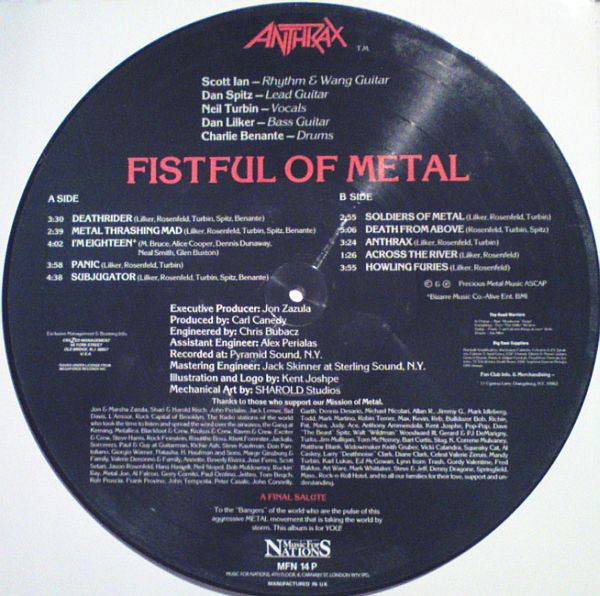 Fistful Of Metal Picture Disc