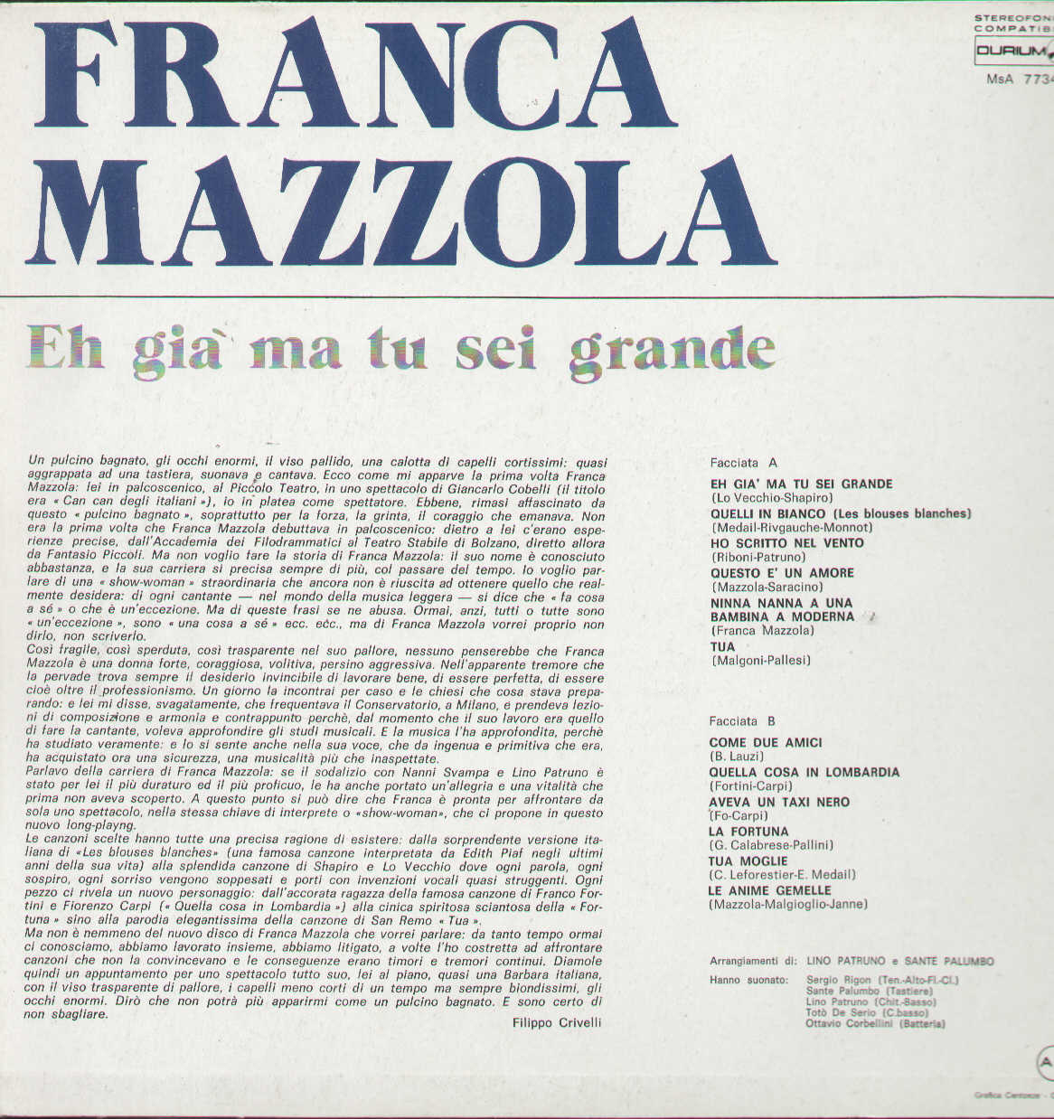 Eh Gia Ma Tu Sei Grande