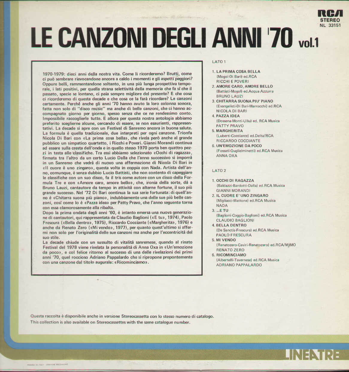 Le Canzoni Degli Anni 70 Vol.1