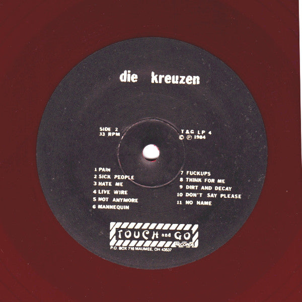 Die Kreuzen T&Glp4 Maroon Vinyl