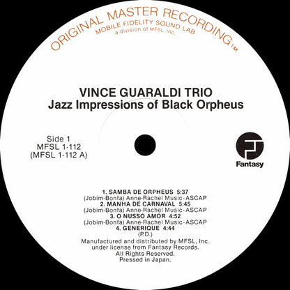 Jazz Impressions Of Black Orpheus Original Master Recording