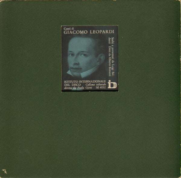 Canti Di Giacomo Leopardi