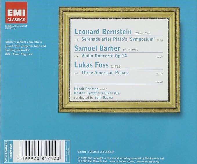Serenade Violin Concerto Three American Pieces