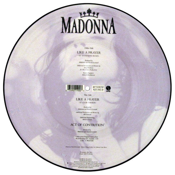 Like A Prayer  Picture Disc